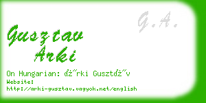 gusztav arki business card